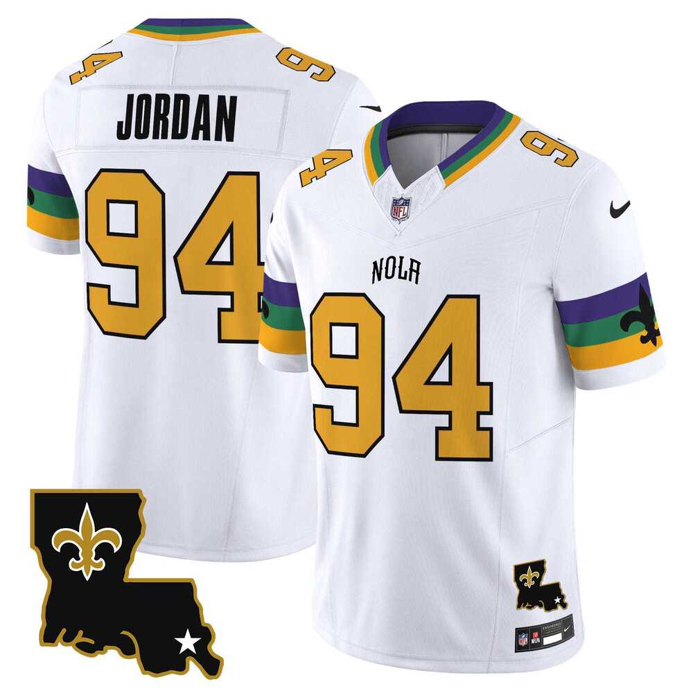 Men & Women & Youth New Orleans Saints #94 Cameron Jordan White 2024 F.U.S.E. Vapor Limited Stitched Jersey